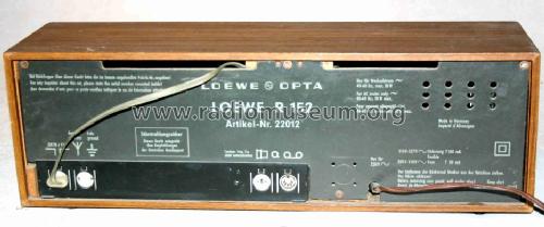 R152 22012; Loewe-Opta; (ID = 588010) Radio