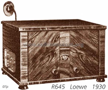R645G; Loewe-Opta; (ID = 353) Radio