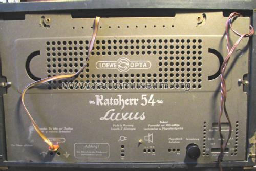 Ratsherr 54 Luxus 1654W; Loewe-Opta; (ID = 243747) Radio