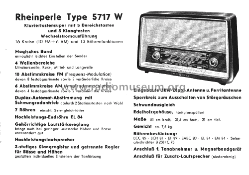 Rheinperle 5717W; Loewe-Opta; (ID = 378692) Radio