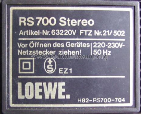 Stereo RS-700; Loewe-Opta; (ID = 1635623) Radio