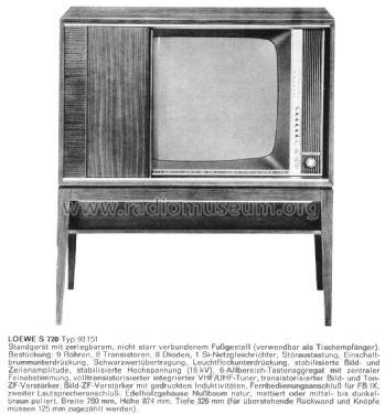 S720 93151; Loewe-Opta; (ID = 1011135) Television