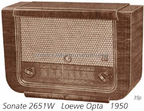 Sonate 2651-GW; Loewe-Opta; (ID = 384) Radio