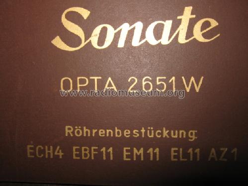 Sonate 2651W; Loewe-Opta; (ID = 1435900) Radio