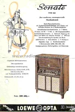 Sonate 564; Loewe-Opta; (ID = 1564597) Radio