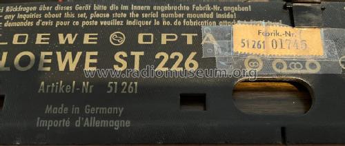 ST226 51261; Loewe-Opta; (ID = 2903254) Radio