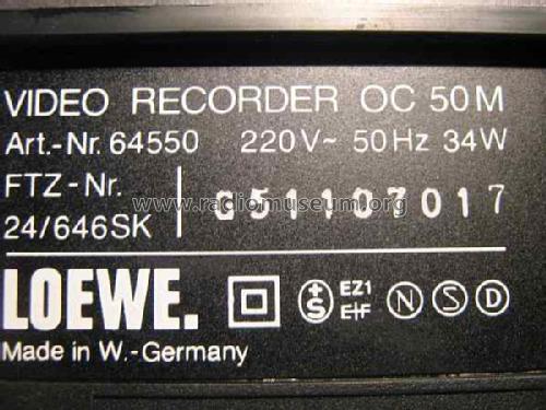 Video Recorder OC50M; Loewe-Opta; (ID = 1408377) Enrég.-R