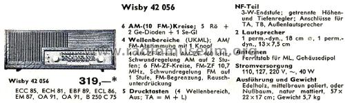 Wisby 42 056; Loewe-Opta; (ID = 2576570) Radio