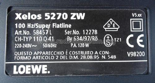 Xelos 5270ZW - 58457L - Ch= Q4100 = 110Q41; Loewe-Opta; (ID = 1813559) Television