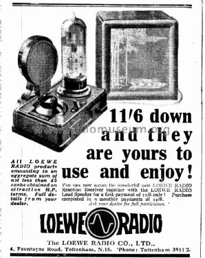 Local Receiver - Ortsempfänger ; Loewe Radio Co., Ltd (ID = 2702075) Radio