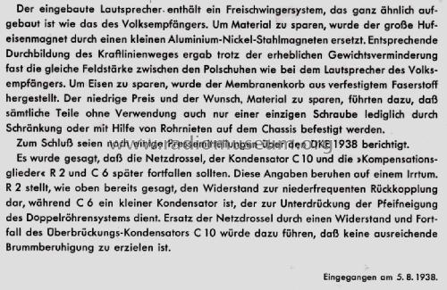 Deutscher Kleinempfänger 1938 DKE38; Lorenz; Berlin, (ID = 3096067) Radio