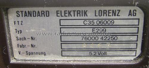 Eurosignal E299 ; Lorenz; Berlin, (ID = 2154505) Telephony
