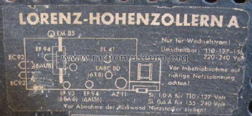 Hohenzollern A; Lorenz; Berlin, (ID = 1782708) Radio