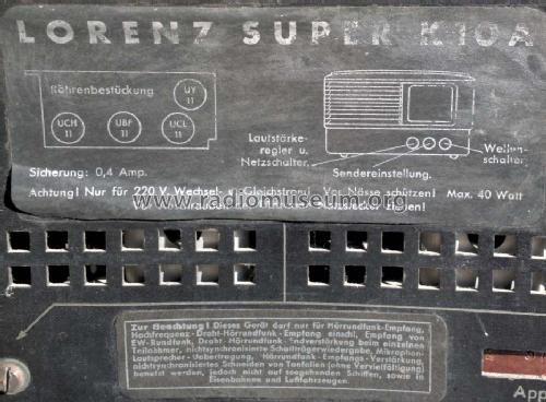 Super K10A; Lorenz; Berlin, (ID = 1493703) Radio