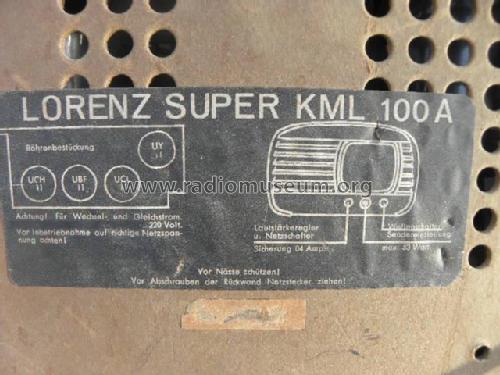 Kleinstsuper KML100; Lorenz; Berlin, (ID = 1949087) Radio