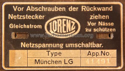 München LG; Lorenz; Berlin, (ID = 1734318) Radio