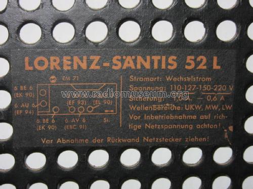 Säntis 52L; Lorenz; Berlin, (ID = 2306545) Radio