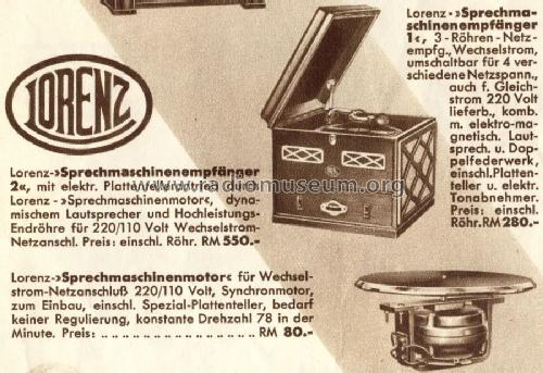 Sprechmaschinen-Empfänger NEGWL329W; Lorenz; Berlin, (ID = 1268220) Radio