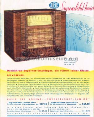 Supercelohet Junior KW ; Lorenz; Berlin, (ID = 1596211) Radio