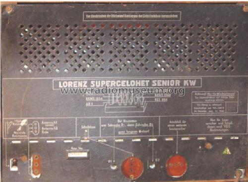 Supercelohet senior KW; Lorenz; Berlin, (ID = 41032) Radio