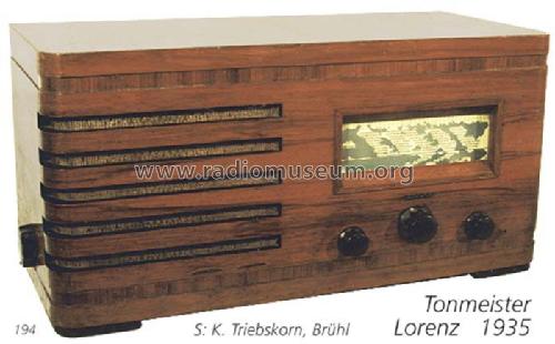 Tonmeister GW; Lorenz; Berlin, (ID = 707948) Radio