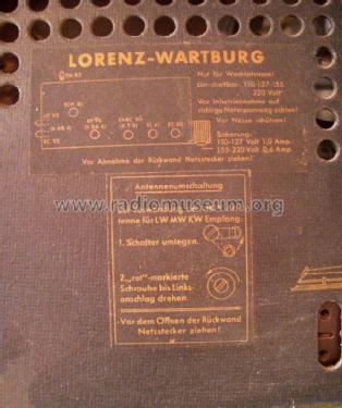 Wartburg ; Lorenz; Berlin, (ID = 1610255) Radio