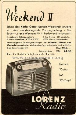 Weekend II ; Lorenz; Berlin, (ID = 31073) Radio
