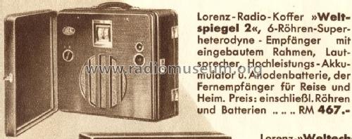 Weltspiegel 2 ERSW629; Lorenz; Berlin, (ID = 1268211) Radio