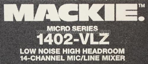 Micro Series 1402-VLZ; LOUD Technologies, (ID = 1509030) Ampl/Mixer