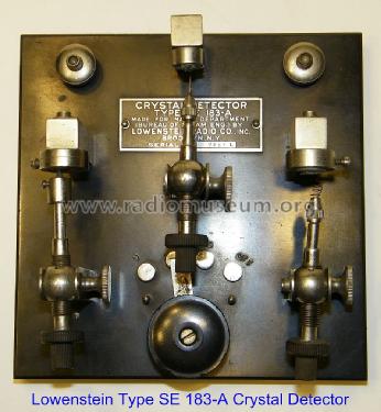 Crystal Detector SE-183-A; Lowenstein Radio (ID = 1341882) Radio part