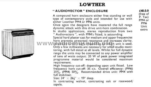 Audiovector ; Lowther (ID = 2800800) Altavoz-Au