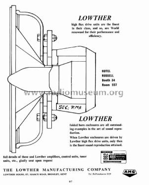 Lowther Driver Unit PM6; Lowther (ID = 2802382) Parleur