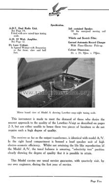 Lowther Radiogram Model A; Lowther (ID = 2799321) Radio