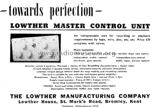 Master Control ; Lowther (ID = 2801865) Verst/Mix