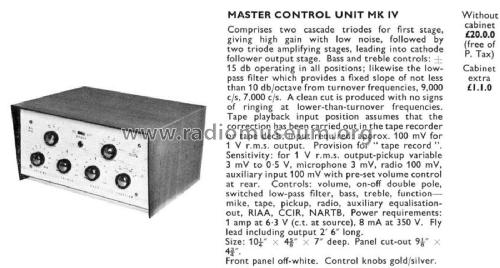 Master Control Mk. IV ; Lowther (ID = 2801864) Verst/Mix