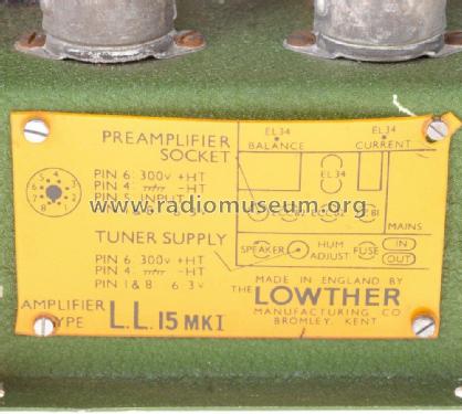 Power Amplifier LL15; Lowther (ID = 2802628) Verst/Mix