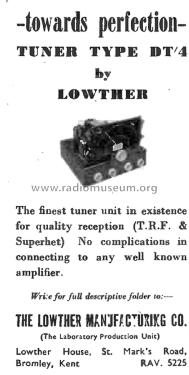 AM Receiver DT/4; Lowther (ID = 2797901) Radio