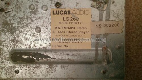 Stereo 8 Integrated Circuit LS260; Lucas, Joseph (ID = 2846598) Car Radio