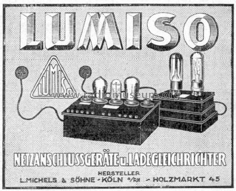 Netzanschluss-Gerät N 27; Lumiso, Ludwig (ID = 837777) Aliment.