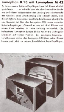 B13; Lumophon, Bruckner & (ID = 990084) Radio