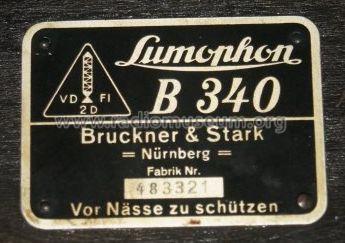 B340; Lumophon, Bruckner & (ID = 1785078) Radio