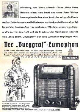 Burggraf W WD220a; Lumophon, Bruckner & (ID = 988148) Radio