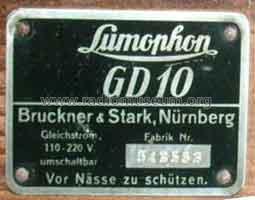 Drahtfunk GD10; Lumophon, Bruckner & (ID = 875557) Drahtfunk