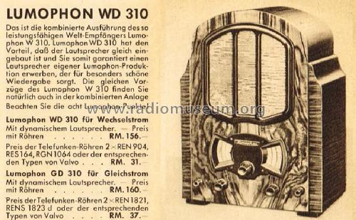 GD310; Lumophon, Bruckner & (ID = 1594700) Radio