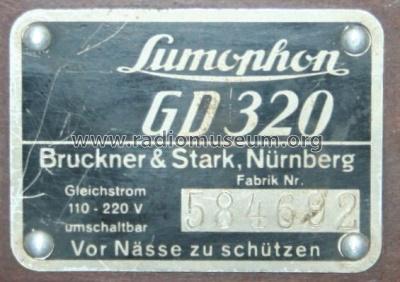 GD320; Lumophon, Bruckner & (ID = 470766) Radio