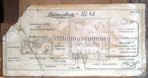 GL43; Lumophon, Bruckner & (ID = 3078775) Radio