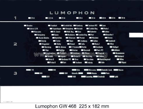 GW468; Lumophon, Bruckner & (ID = 1355504) Radio