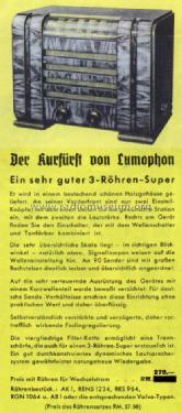 Kurfürst WD365; Lumophon, Bruckner & (ID = 990165) Radio