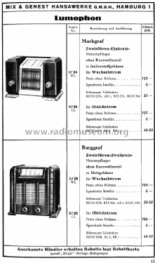 Markgraf GD210; Lumophon, Bruckner & (ID = 1580145) Radio