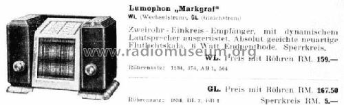 Markgraf GD210; Lumophon, Bruckner & (ID = 2675063) Radio